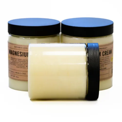 Vista 5 de Nature's Love - Crema de magnesio tópica con ingredientes orgánicos naturales y aceites esenciales, alivio muscular, calambres en las piernas, apoyo