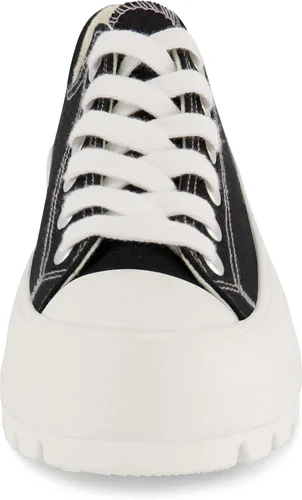Vista 3 de CUSHIONAIRE Vasco Low Top - Tenis de lona para mujer + espuma viscoelástica, Negro