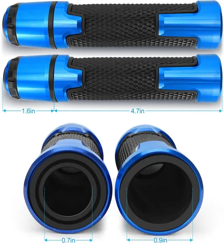 Vista 5 de Empuñaduras de motocicleta 7/8 "0.866 in Universal antideslizante manillar Grips para Honda CBR 600RR F4 F4I CBR 1000RR 954RR 929RR 900RR