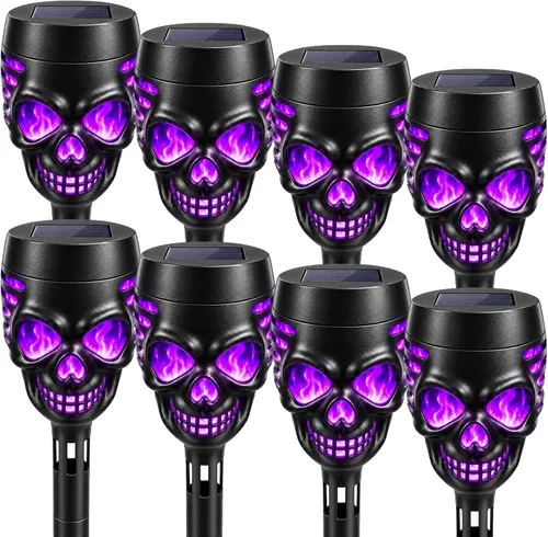 Vista 9 de Swingers Solar Lights Outdoor, Halloween Solar Torch Lights Amarillo