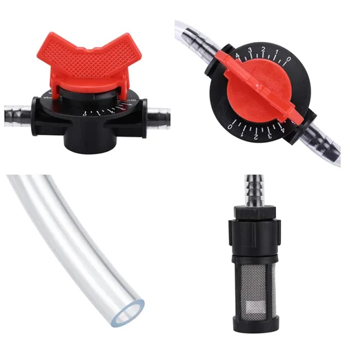 Vista 4 de Inyector de fertilizante, Kit de dispositivo de riego de jardín, Kit de tubo de agua con interruptor de inyector de fertilizante G3/4, kit