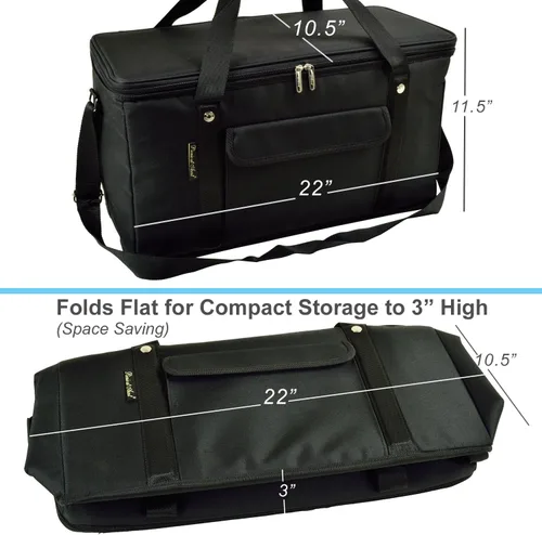 Vista 5 de Picnic at Ascot Enfriador plegable resistente a prueba de fugas con capacidad para 64 latas, diseñado y aprobado de calidad en los Estados Unidos