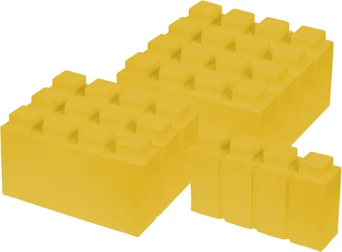 Vista 7 de EverBlock Paquete modular de plástico de tamaño natural de 3 x 3 pulgadas Bloques de construcción gigantes Fácil de conectar y reutilizar Uso