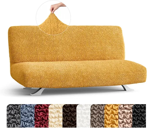 Vista 14 de PAULATO BY GA.I.CO. Funda elástica para sofá de futón de 1 pieza, funda bielástica para sofá cama sin brazos, protector de muebles, lavable a