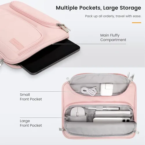 Vista 4 de MoKo Funda para tablet de 9 a 11 pulgadas, compatible con iPadAir 5/4th 10.9, iPadPro de 11 pulgadas, iPad 9/8th 10.2, iPad 10th 10.9, Tab S8/S9 11