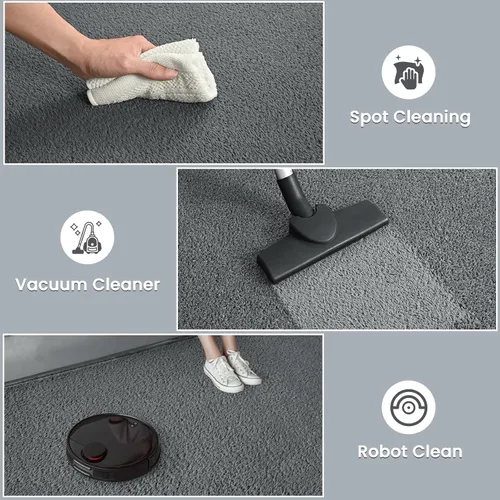 Vista 7 de Nuttumico - Alfombra de pasillo de 2 x 6 pies, color gris oscuro, alfombras para dormitorio, sala de estar, alfombras de entrada lavables