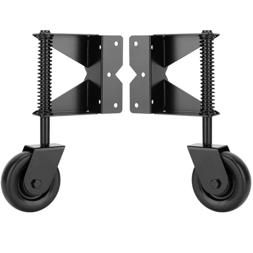 Vista 9 de Rueda resistente con resorte con placa de montaje universal de 360 grados para madera, puertas de metal, valla de PVC, 4 pulgadas, capacidad de 220