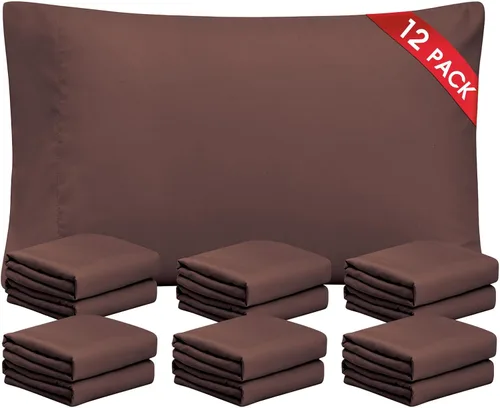 Vista 25 de FreshCulture Fundas de Almohada Beige Tamaño Queen Paquete de 2 - Juego de Fundas de Almohada - Cierre de Sobre - Tela de Microfibra Cepillada Suave
