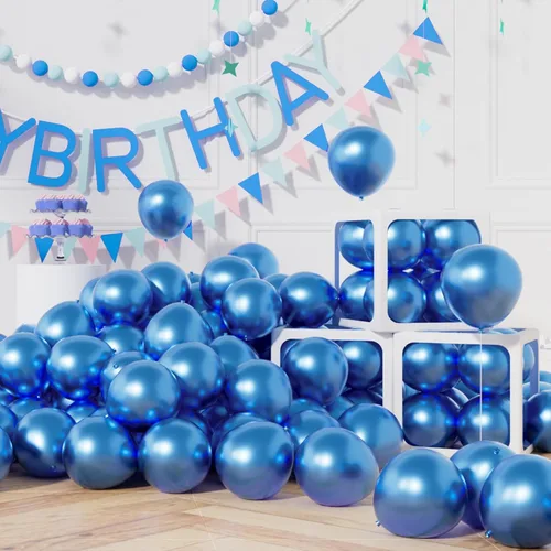 Vista 15 de AULE Globos Negros Metálicos de 5 pulgadas 50 Piezas Globos de Látex Negro Cromado Helio Brillante Engrosado Globo Decoración Perfecta para Fiestas
