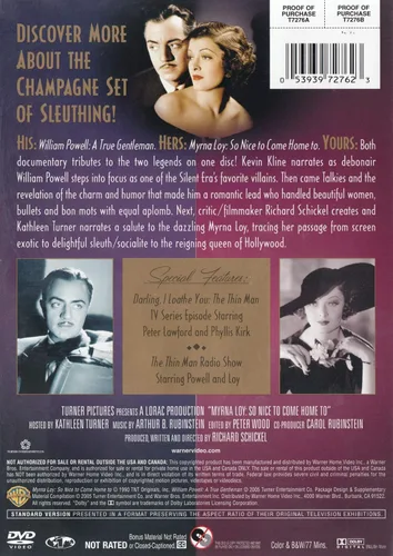 Vista 2 de Alias Nick and Nora - Two Documentary Profiles (William Powell A True Gentleman Myrna Loy So Nice to Come Home to)