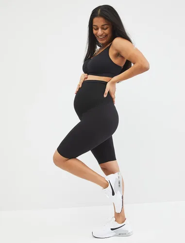 Vista 6 de Motherhood Maternity Pantalones cortos de maternidad para mujer Essential Stretch Secret Fit Belly