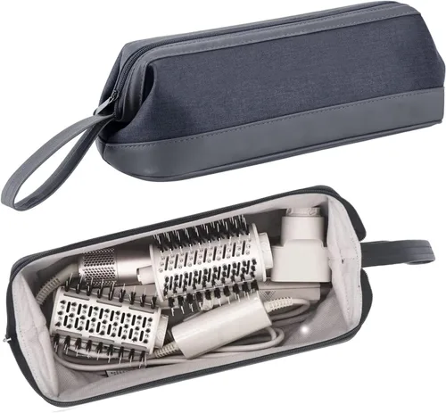 Vista 4 de Funda de viaje estilo Shark Flex 2026 para Dyson Airwrap secador de pelo, cepillo Revlon, herramientas para el cabello, bolsa de viaje, funda