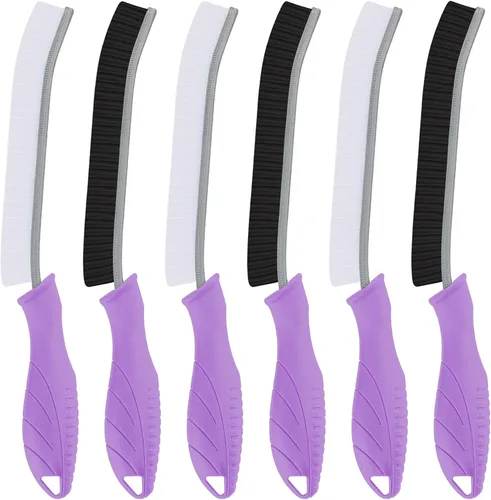 Vista 12 de Cepillo de inodoro, 2 piezas de cepillo de limpieza de baño, cepillo para fregar huecos con orificio para colgar, cepillo multifuncional de limpieza