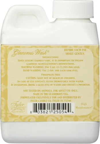 Vista 2 de Tyler Glamorous Wash High Maintenance Detergente fino para ropa de 4 oz