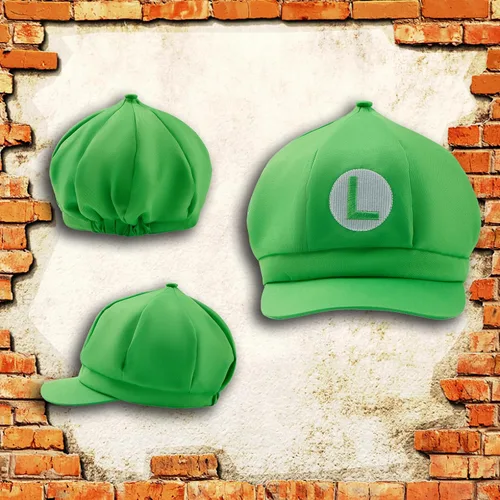 Vista 6 de Accesorios de disfraz de Super Bros para adultos, sombrero de fontanero, disfraz con bigotes y tirantes, guantes para cosplay, rojo y verde, edad