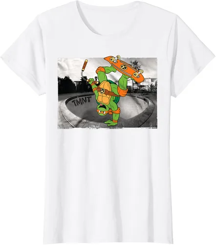 Vista 17 de Teenage Mutant Ninja Turtles Michelangelo - Camiseta de patinaje, Negro, S