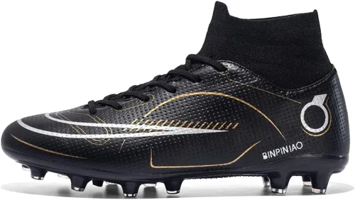 Vista 3 de breooes Botines de fútbol para hombre, botas de fútbol profesional, para entrenamiento, para exteriores, deportes de interior, atléticos, para niño
