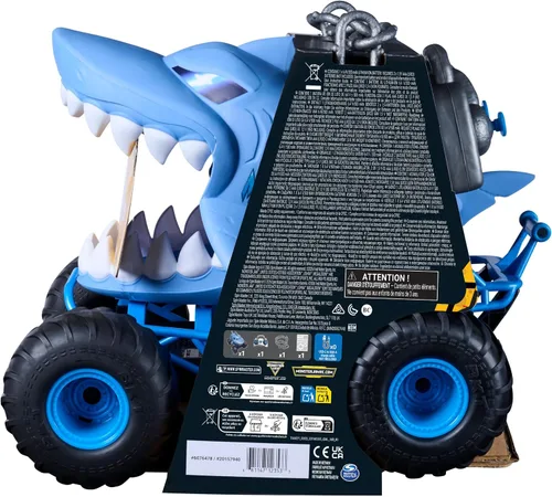 Vista 8 de Monster Jam Chomping Megalodon RC Toy Monster Truck, 1:15 Scale