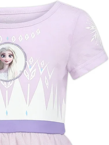 Vista 4 de Disney Frozen Elsa and Anna - Vestido tutú para niñas pequeñas y pequeñas, color azul marino