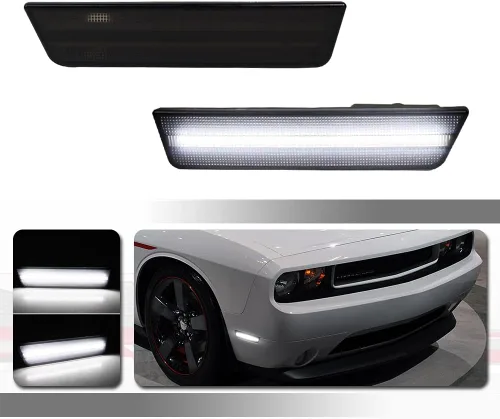 Vista 14 de juego completo de luces led amber transparentes compatibles con 2008 2009 2010 2011 2012 2013 2014 Dodge Challenger R/T Classic Rallye Redline SRT8