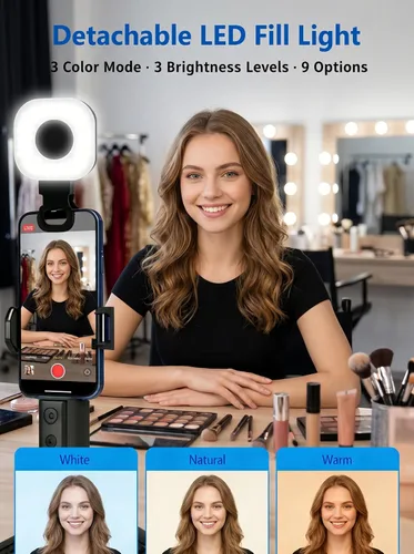 Vista 11 de Trípode de seguimiento automático mejorado 2026 para iPhone Selfie Stick