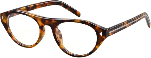 Vista 14 de AZorb Lentes de sol ovalados pequeños retro con diseño de ojo de gato para Tortuga/Marrón degradado