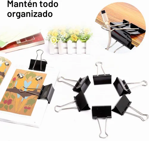 Vista 5 de Ufmarine Clips de carpeta extra grandes de 2.4 pulgadas de largo, clips de carpeta jumbo para oficina (8 piezas)