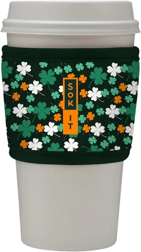 Vista 97 de Sok It HotSok Coffee & Tea - Funda de neopreno con aislamiento reutilizable (floral abstracto)