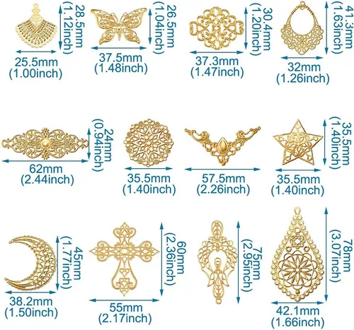 Vista 6 de Pandahall - Colgantes de araña de aleación tibetana para hacer joyas y collares