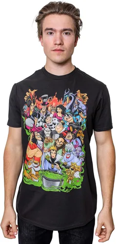 Vista 3 de Disney Villains Group Collage Gaston Ursula Maleficent Hades - Camiseta para hombre