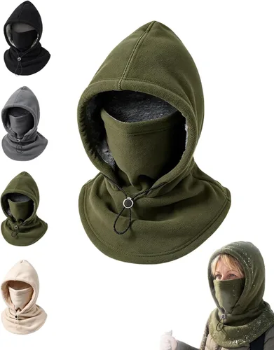 Vista 14 de 3 in 1 Winter Hood Fleece Face Mask & Neck Warmer for Cycling Multicolor 4pc