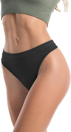 Vista 4 de Ipletix Paquete de 6 tangas para mujer, ropa interior sin costuras para mujer, bragas invisibles