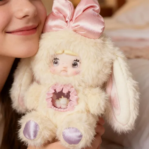 Vista 7 de POP JOY Nommi - Caja ciega de peluche V6 de felpa con 3 expresiones, adorable y misterioso, juguetes de peluche para niños y coleccionistas, figura