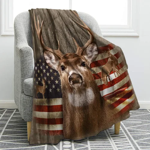 Vista 22 de Jekeno Manta de regalo con la bandera estadounidense para hombres y mujeres, mantas de bandera de Estados Unidos para adultos, niños y niñas, Día