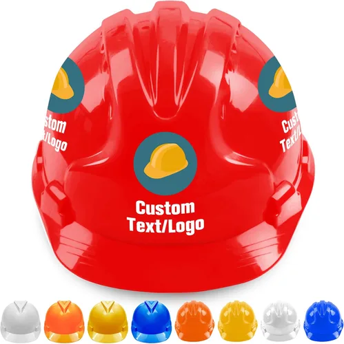 Vista 14 de Cascos de seguridad personalizados para hombres, casco de construcción de logotipo personalizado