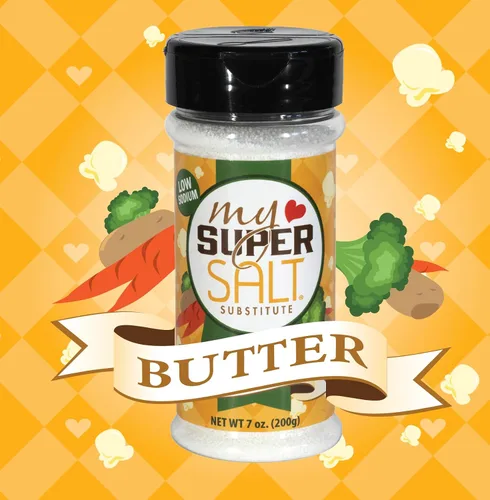 Vista 4 de My SUPER SALT® Butter - Sustituto funcional de sal saborizada con mantequilla, 85% menos de sodio, nutrición inteligente + sabor a comida