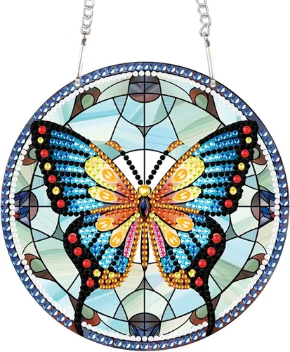 Vista 10 de AiYuanzsh Cartel colgante de pintura de diamante de gnomo de otoño, kit de arte de diamantes de imitación de cristal acrílico 5D DIY, decoración