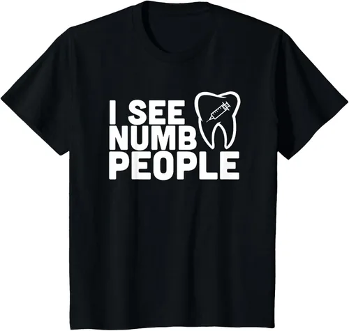 Vista 72 de I see Numb People - Camiseta de regalo para dentista dental, Negro, S