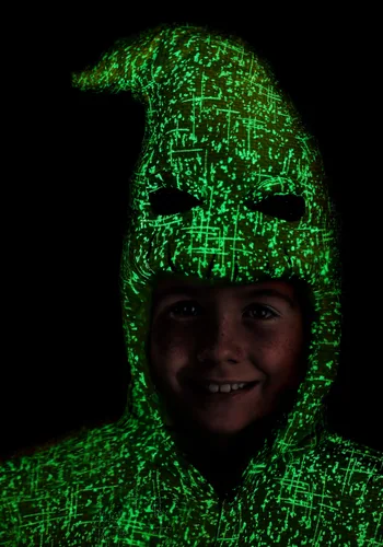 Vista 3 de Disfraz de Oogie Boogie de Disney que Brilla en la Oscuridad para Niños Multicolor