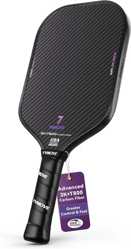 Vista 10 de YVmove 16mm 18K T800 Carbon Fiber Pickleball Paddle, USAPA Approved
