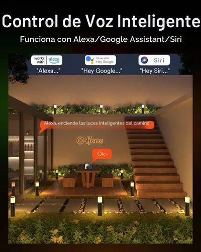 Vista 5 de Lumary - Luces inteligentes de camino de bajo voltaje 2100LM paquete de 6, IP65 impermeable, 24 V