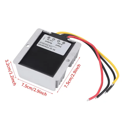 Vista 7 de Convertidor reductor, convertidor de voltaje de 8V-40V a 12V 6A, Convertidor de 72 W CC a CC, módulo regulador de voltaje impermeable con protección