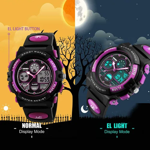 Vista 4 de Kids Digital Sport Watch, Boys Girls Waterproof Sports Outdoor Watches Children Casual Electronic Analog Quartz Wrist Watches with Alarm Stopwatch