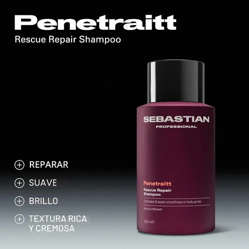 Vista 2 de Sebastian Professional Penetraitt Shampoo & Conditioner Bundle Set Strengthening & Deep Repair For Dry, Damaged, & Colored Hair