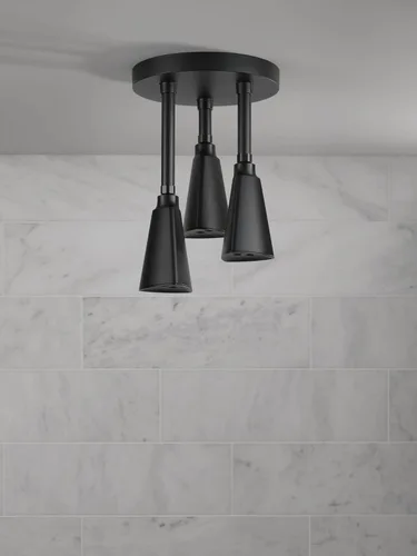 Vista 3 de DELTA FAUCET 57140-CZ H2Okinetic - Cabezal de ducha colgante Raincan, flujo de agua de 1.75 GPM, bronce champán Champagne bronce