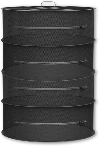 Vista 10 de AC Infinity Rejilla de secado de hierbas, red de malla colgante de 2 capas para plantas, semillas y brotes, 18 pulgadas de diámetro para carpas