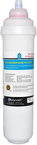 Vista 3 de Brondell Reemplazo del filtro de agua de membrana RF-40 para sistema de filtración de ósmosis inversa Circle debajo del fregadero, dura 24 meses
