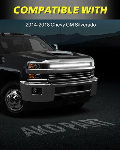 Vista 6 de Kit de luces LED DRL de 36.6 pulgadas para Chevy GM Silverado 2014-2018, accesorios para parrilla delantera, luces de acento de barra de posición