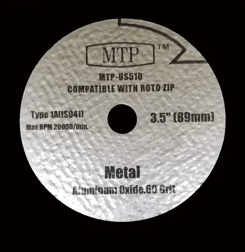 Vista 2 de MTP Marca 6X 3.5 en diámetro rueda de corte de metal para Dremel US40 US510 Ultra Saw 60 Grit US510-01