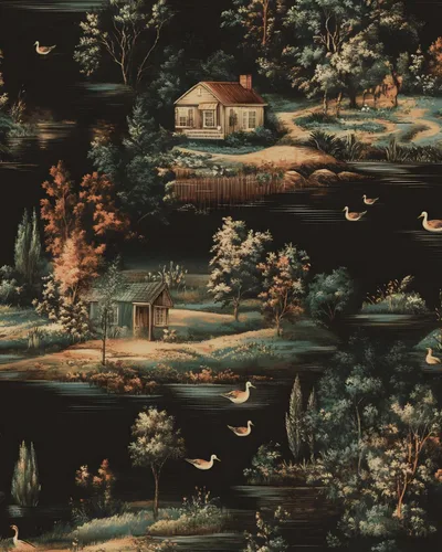 Vista 9 de BOKEBEVE Papel Pintado Vintage de Despegar y Pegar Hojas Papel de Contacto Oro Negro Floral para Estante de Libros Forro de Cajón Amigable